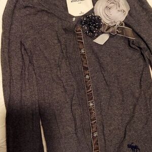 Abercrombie kids Grey cardigan